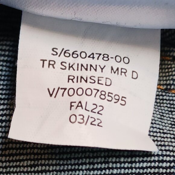 Women’s GAP True Skinny Midrise Jeans 30R | NWOT | Dark Wash Stretch Denim - Picture 8 of 9